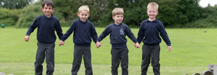 Boys holding hands