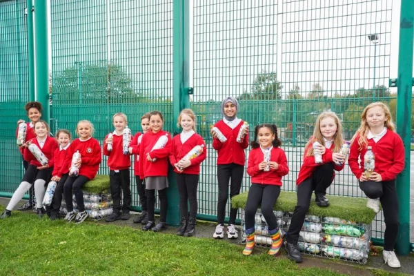 Meadowfield - Green Team Eco-brick Benches - 2023